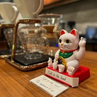 Rude Fortune Cat Figurine with Movable Arms