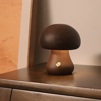 Wood Carved Mushroom Night Light – Beech & Walnut