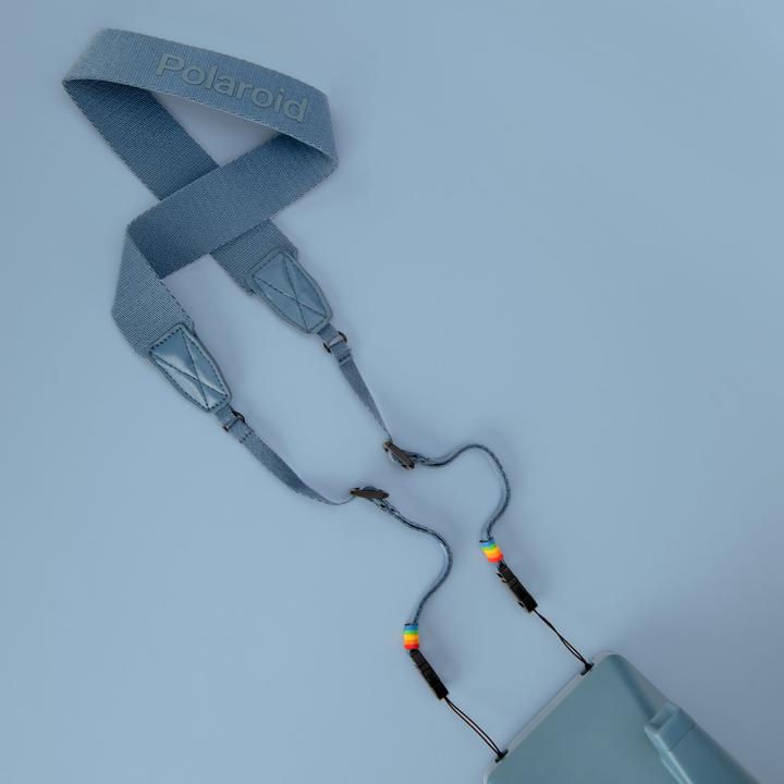 Polaroid Camera Strap Flat (Blue Gray) 3