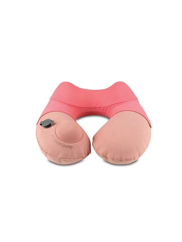 Travelmall Inflatable Neck Pillow With Patented 3D Pump in Pink Color