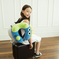 Travelmall Kid's Inflatable Neck Pillow With Patented 3D Pump, Dinosaur Edition