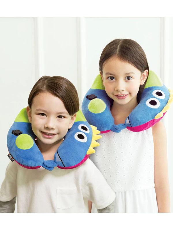 Travelmall Kid's Inflatable Neck Pillow With Patented 3D Pump, Dinosaur Edition