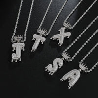 Alphabet Crown Bling Necklace 7