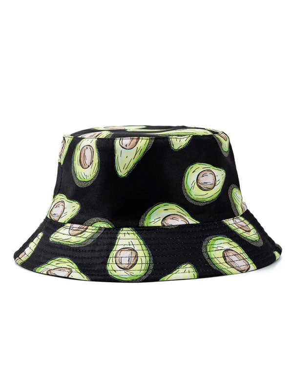 Avocado Print Black Bucket Hat