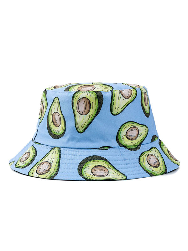 Avocado Print Blue Bucket Hat