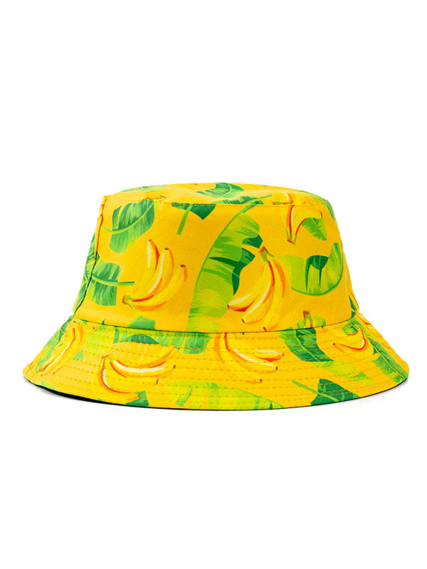 Banana Print Yellow Bucket Hat