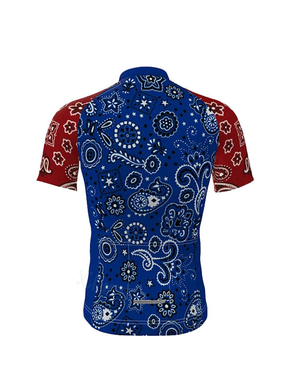 Bandana Print Short Sleeve Cycling Jersey 2
