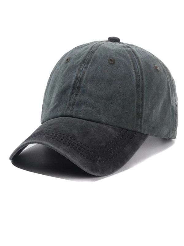 Black Army Green Two Tone Color Cap