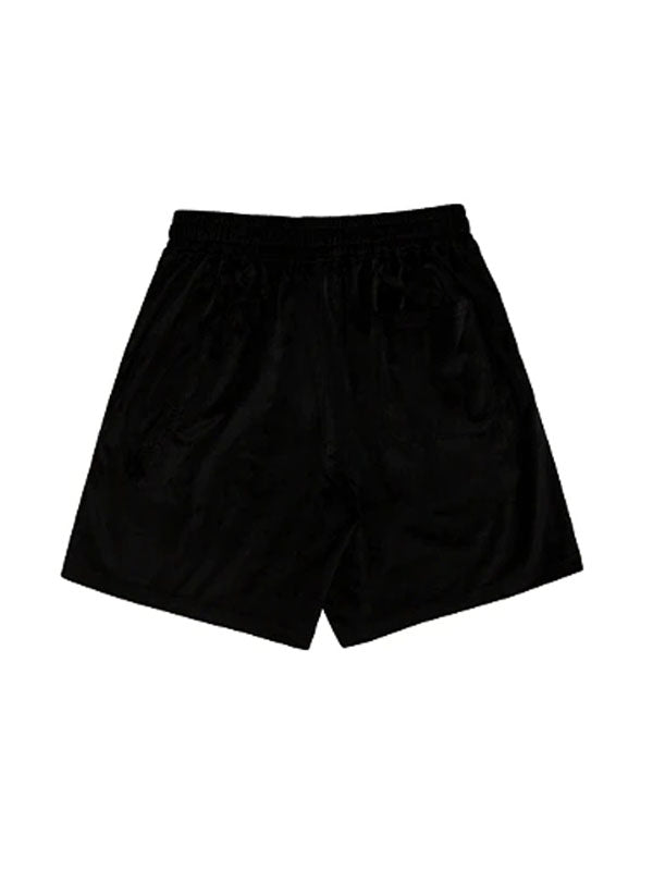 Black Corduroy Shorts with Green Side Panel 2