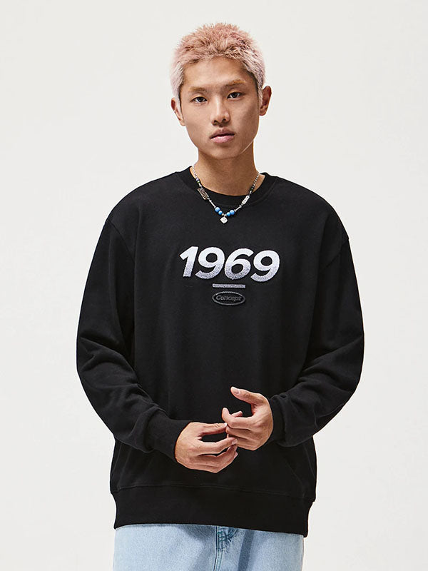 Black Gradient Embroidered 1969 Concept Sweater 2