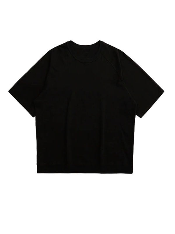 Black Thick Oversized Drop Shoulder T-Shirt