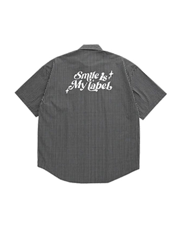 Black "Smile Is My Label" Short Sleeve Shirt 2