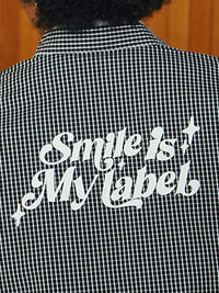 Black "Smile Is My Label" Short Sleeve Shirt 4