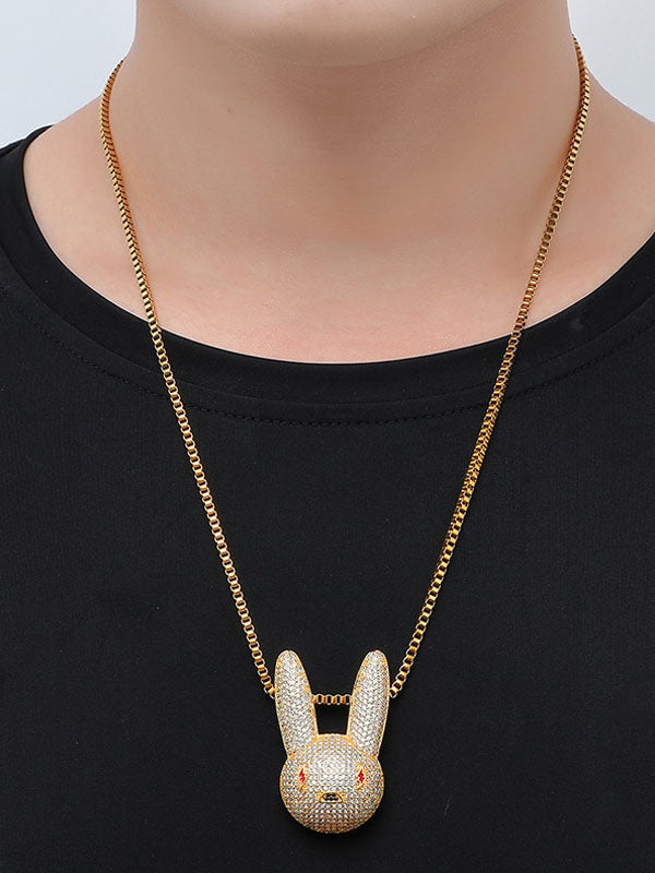 Gold on sale bunny necklace