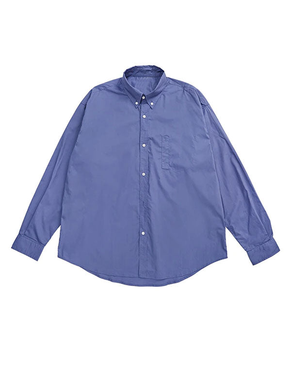 Blue Oversized Long Sleeve Shirt