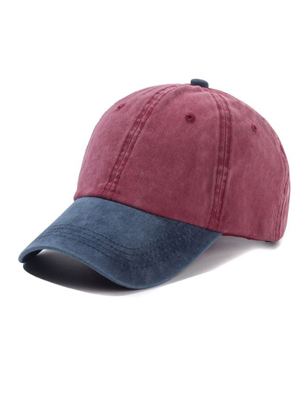 Blue Red Two Tone Color Cap 2