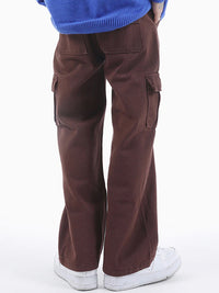 Brown Loose Straight Cargo Pants 4