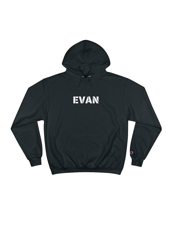 Champion Hoodie In Black Color (Customise Your Name)