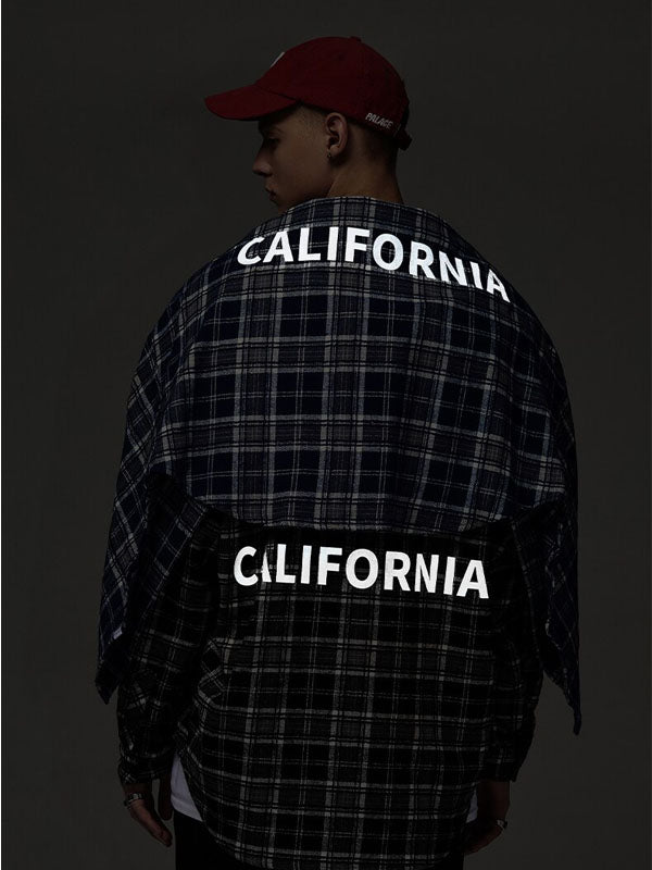 California Black Reflective Checkered Shirt 5