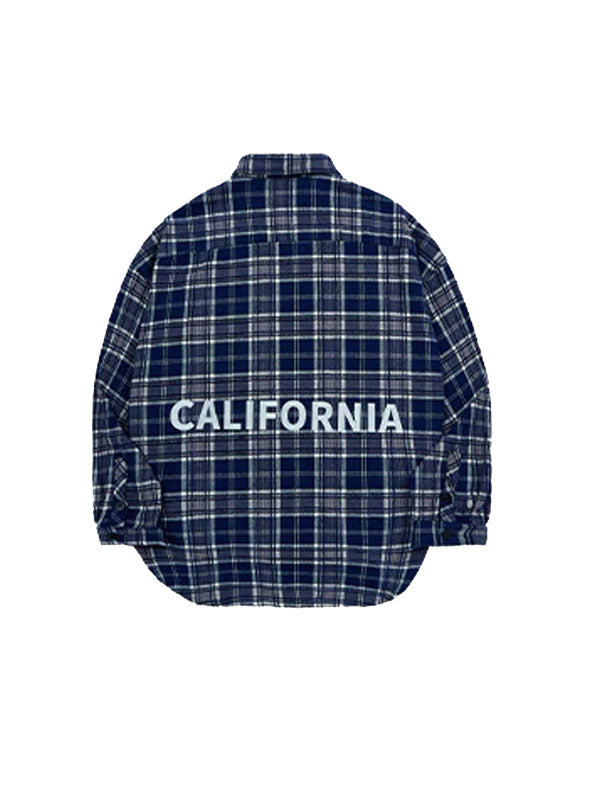 California Blue Reflective Checkered Shirt 5