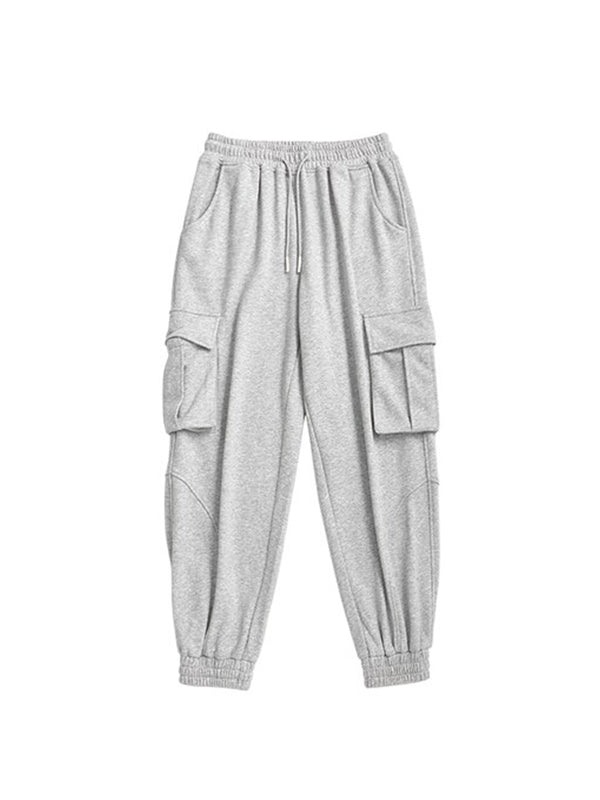 Cargo Style Jogger Pants in Grey Color