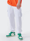 Cargo Style Jogger Pants in White Color 2