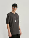 Charcoal Basic Oversized T-Shirt 2