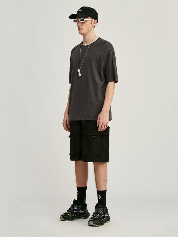 Charcoal Basic Oversized T-Shirt 3