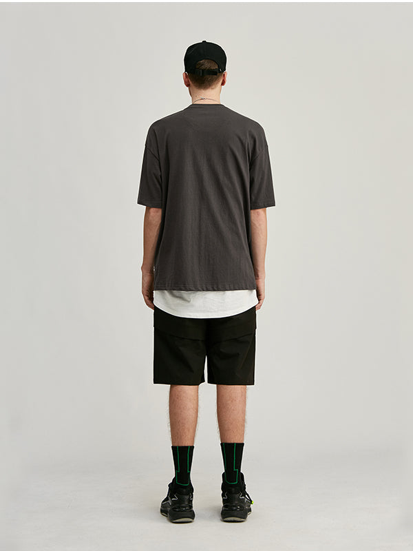 Charcoal Basic Oversized T-Shirt 5