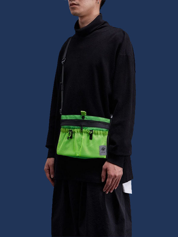 "Concept Thinking" Crossbody Bag in Green Color