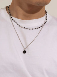 Crystal Bead Chain Necklace Set (2 Pieces)