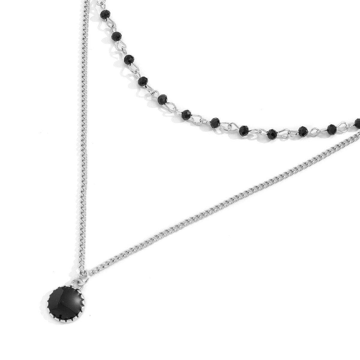 Crystal Bead Chain Necklace Set (2 Pieces) 4