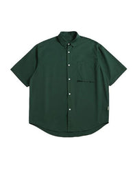 Dark Green Short Sleeve Shirt with Big Pocket 4