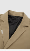 Double-Breasted Oversized Blazer in Khaki Color 6