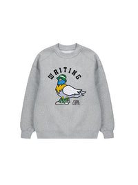 Embroidered Waiting For Love Grey Sweater