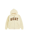 Goat Fleece Hoodie Jacket in Apricot Color