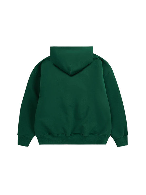 Goat Fleece Hoodie Jacket in Green Color 8