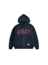 Goat Fleece Hoodie Jacket in Royal Blue Color