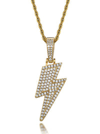 Gold Lightning Rope Chain Necklace 4