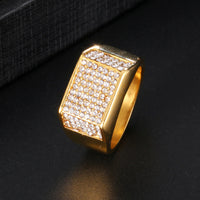 Gold Ring with Rhinestone 3