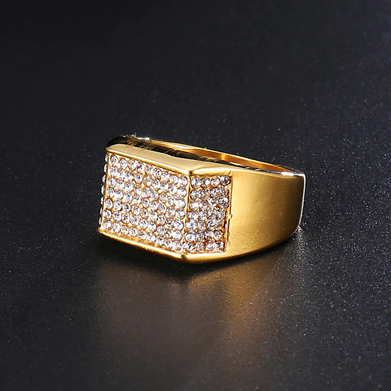 Gold Ring with Rhinestone 4