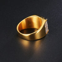 Gold Ring with Rhinestone 5