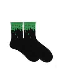 Green Dripping Squibbles Socks