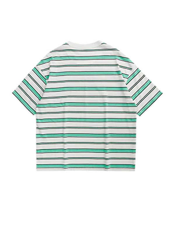 Green Oversized Striped T-Shirt 2