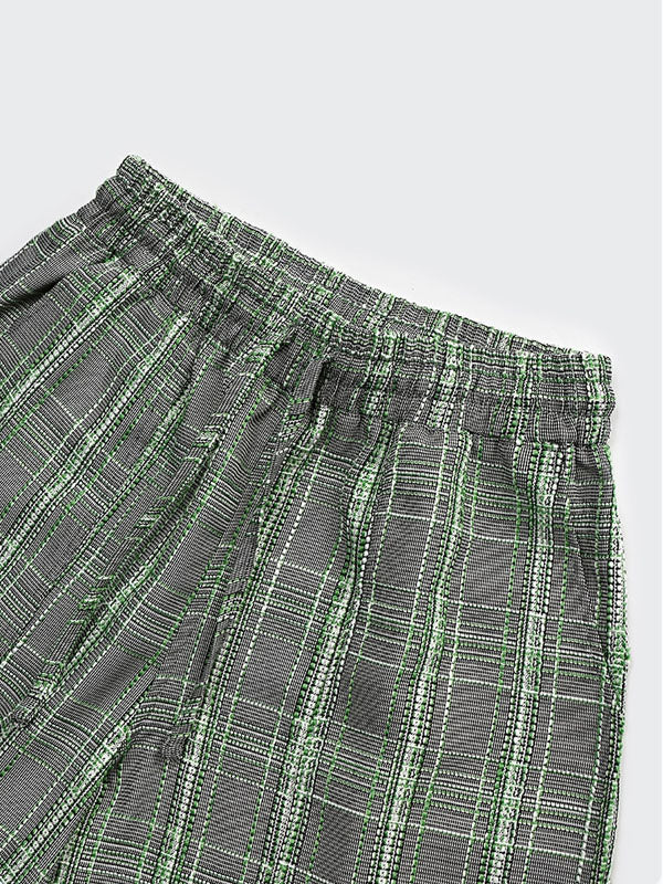 Green Plaid Baggy Shorts 6