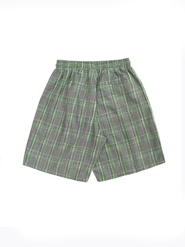 Green Plaid Baggy Shorts 10