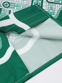 Green Print Short Sleeve Shirt 5
