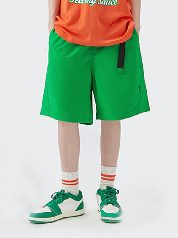 Green Shorts with Belt 2