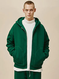 Green Hoodie Fleece Jacket 3