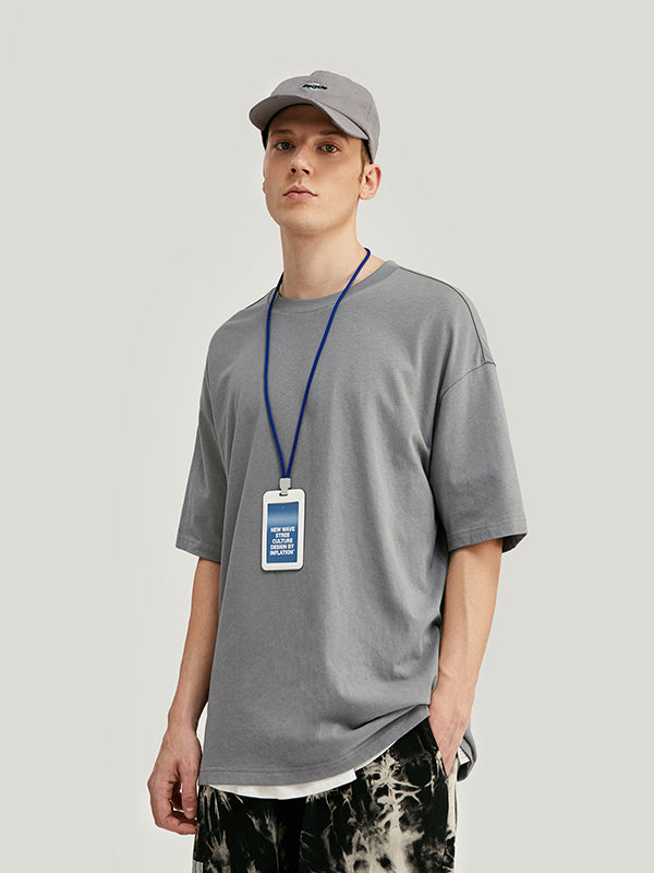 Grey Basic Oversized T-Shirt 2